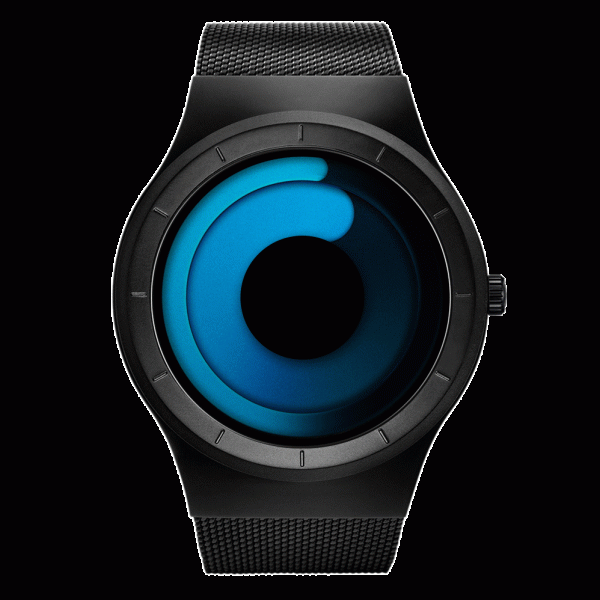 Reloj de pareja sin puntero de hidromasaje de moda creativa para hombres y mujeres