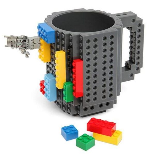 Taza de café de bloques de construcción tipo Lego