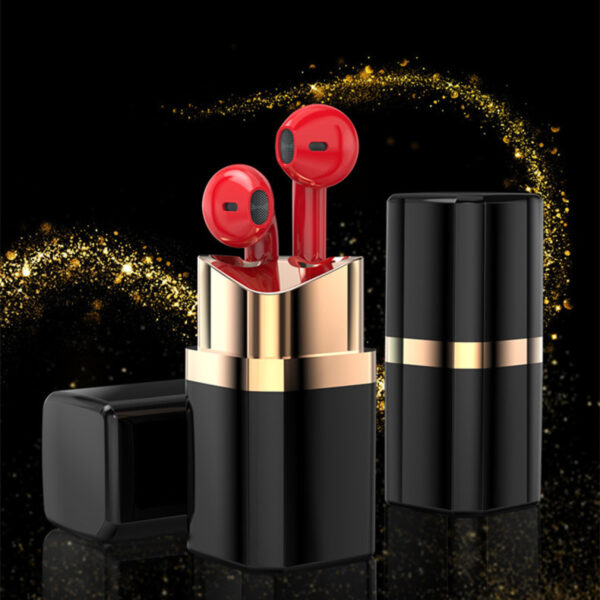 Auriculares inalámbricos con Bluetooth Binaural. New Goddess Lipstick Headset TWS