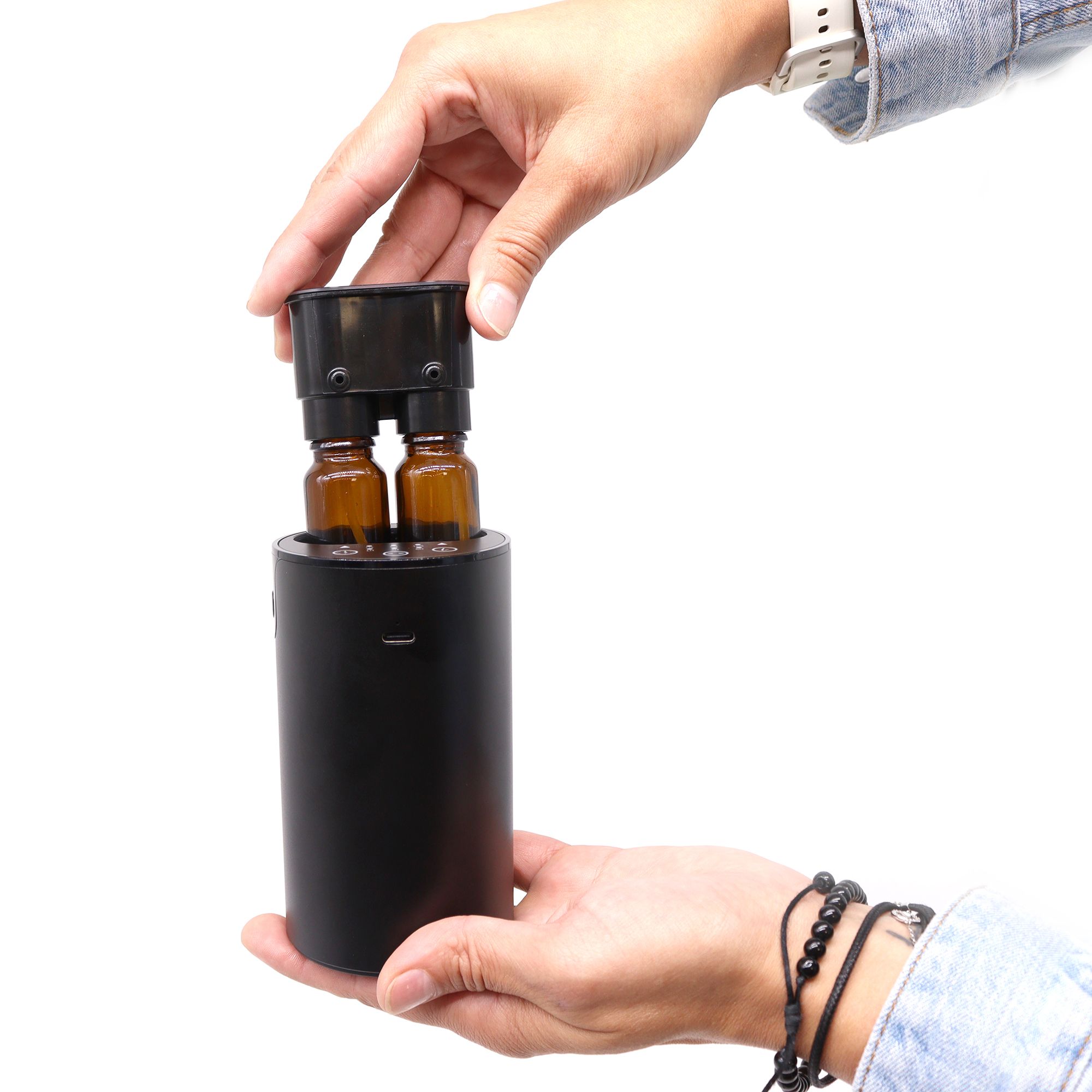 Nebulizador doble (conmutable) de aceites esenciales sin agua - USB a C - Imagen 5