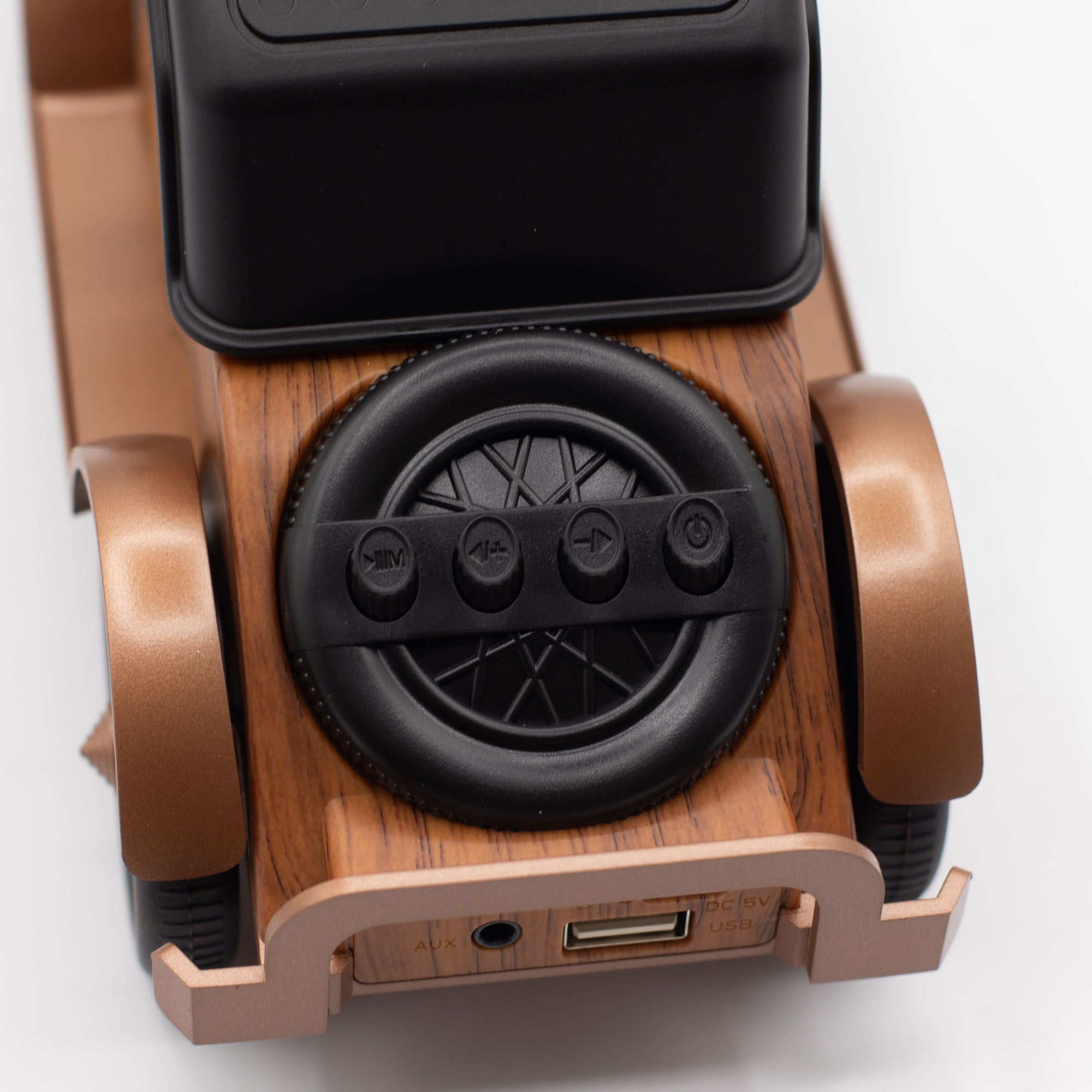 Altavoz clásico Forma coche vintage y soporte para teléfono - Bluetooth - 5 vatios - Imagen 4