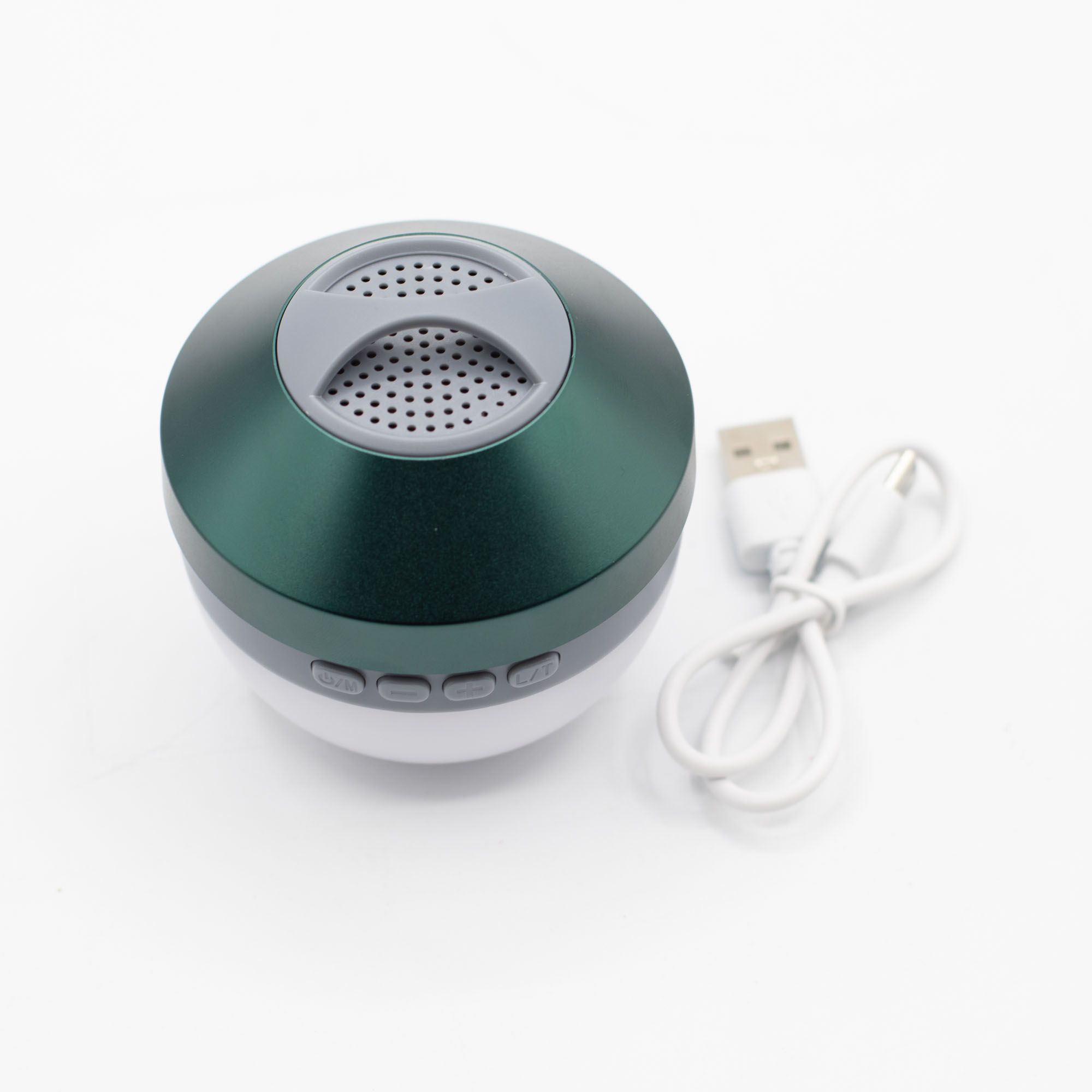 Lámpara colgante verde para acampar y mini altavoz - Imagen 3