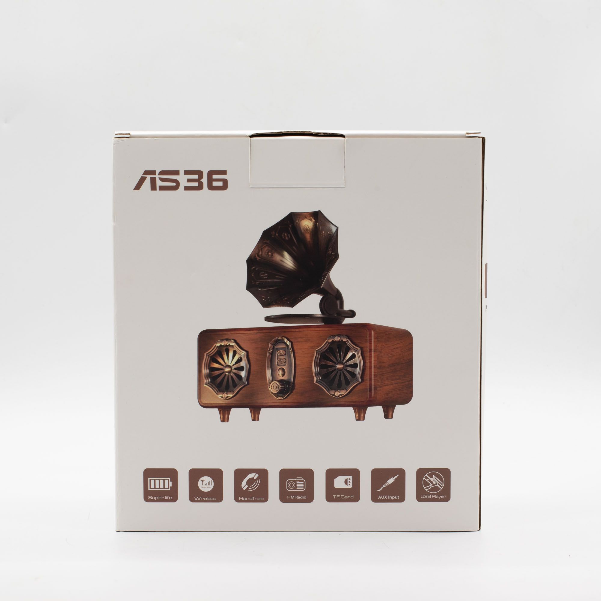 Altavoz de gramófono doble mini retro - Bluetooth - 5,4 vatios x 2 - Imagen 7