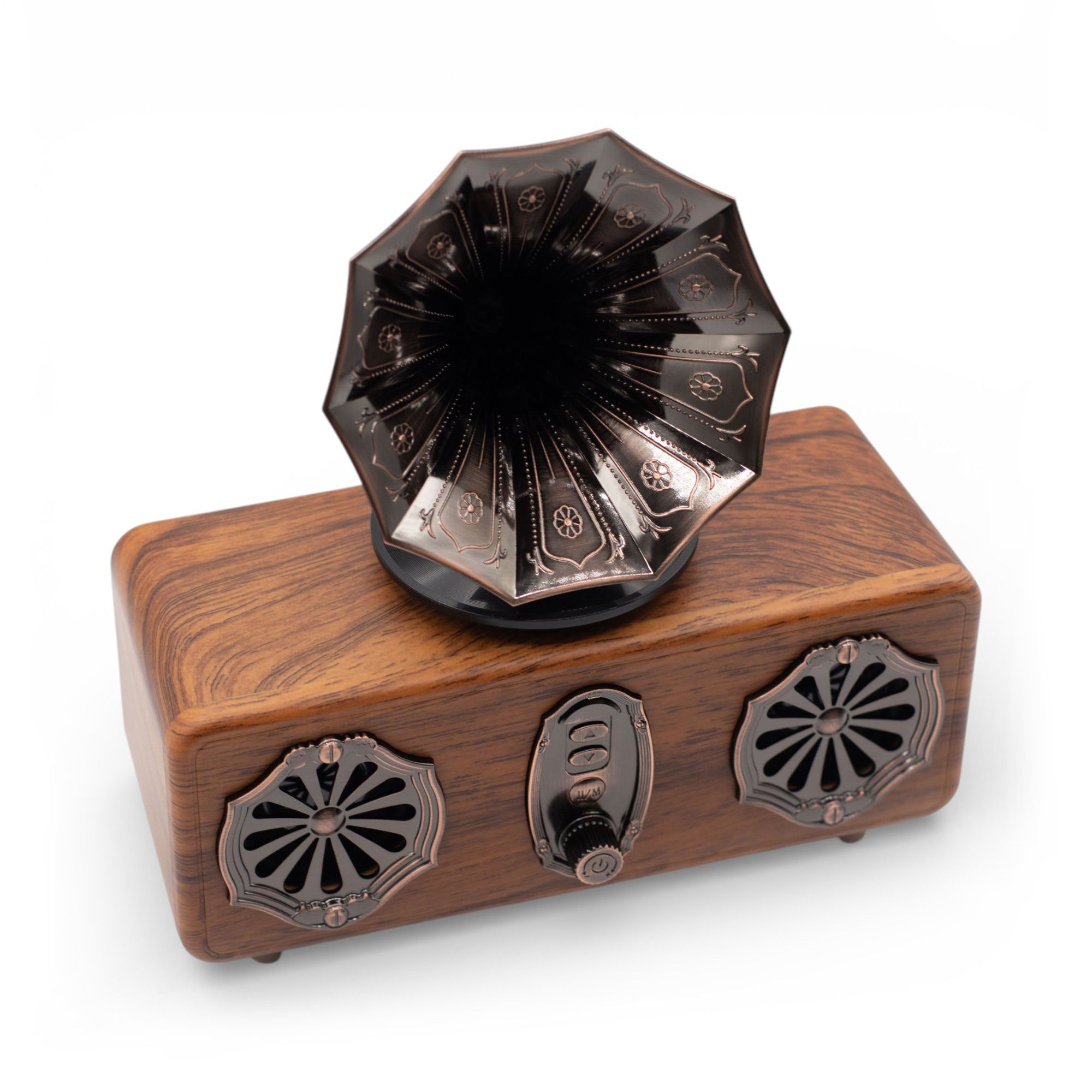 Altavoz de gramófono doble mini retro - Bluetooth - 5,4 vatios x 2 - Imagen 10