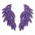 Pendientes de Cristal Vintage – Alas de ángel – Lavanda