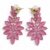 Pendientes de Cristal Vintage – Largo – Cuarzo Rosa