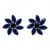 Pendientes de Cristal Vintage – Flores – Azul
