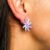 Pendientes de Cristal Vintage – Flores – Lavanda
