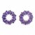 Pendientes de Cristal Vintage – Aro – Lavanda