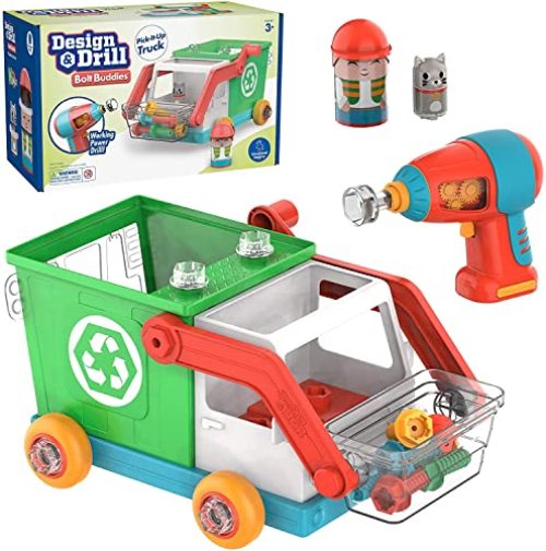 Camión de Recogida con Figuras atornillables Bolt Buddies de Design & Drill