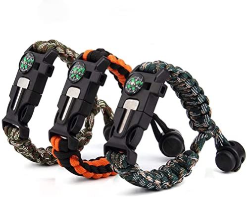 Pulsera de paracord con brújula