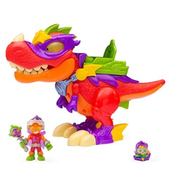 SUPERTHINGS Superdino V-Rex – Dinosaurio articulado Villano con Efectos de luz y...